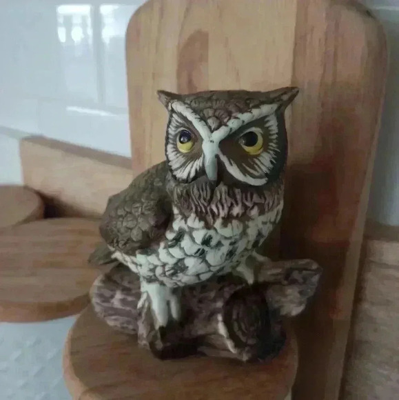 VINTAGE HOMCO Wise Old Owl Figurine Home Decor Accent - Picture 1 of 6